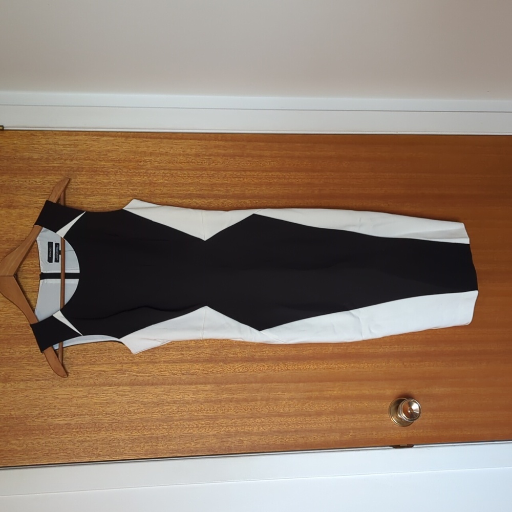 RW&CO fitted black and white dress